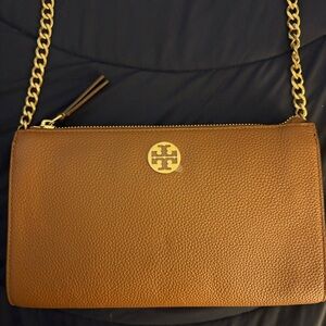 Tory Burch Kira Small Pebbled Leather Top-Zip Crossbody Women's